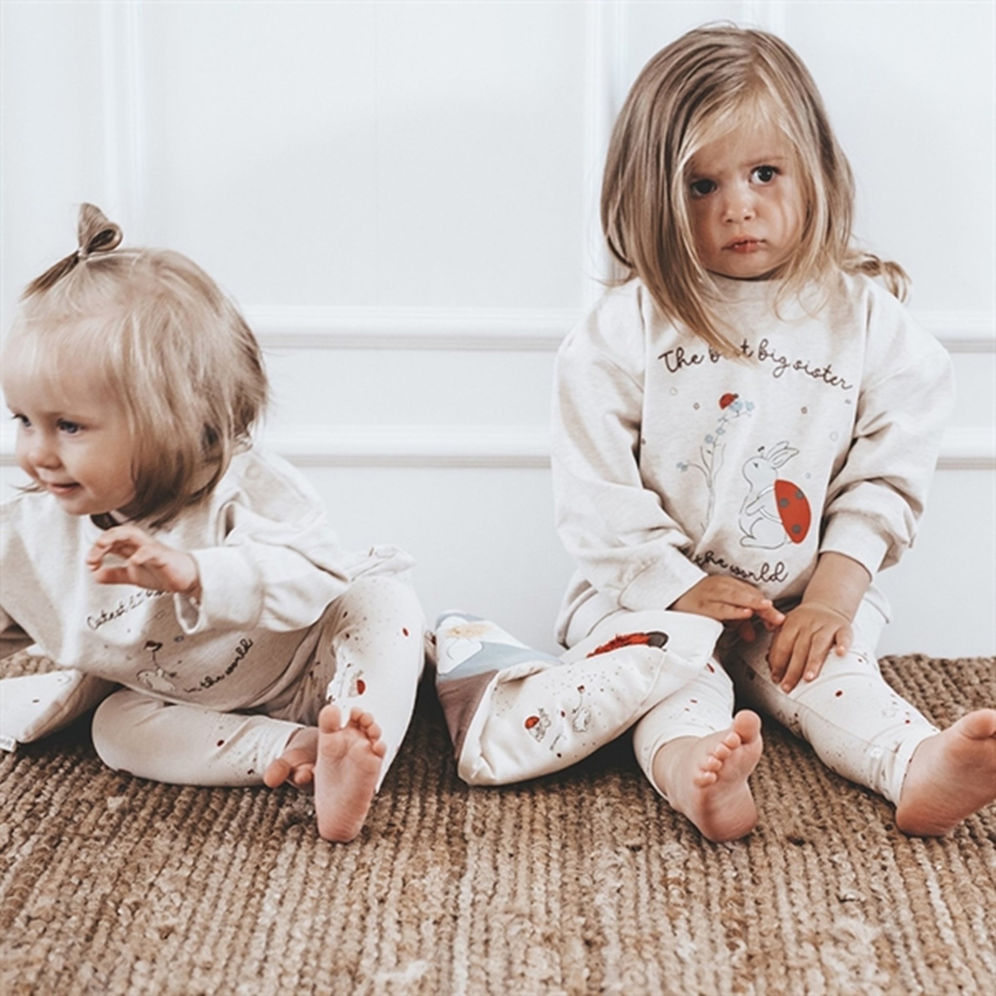 That's Mine Light Brown Melange Finley Big Sister Sweatshirt