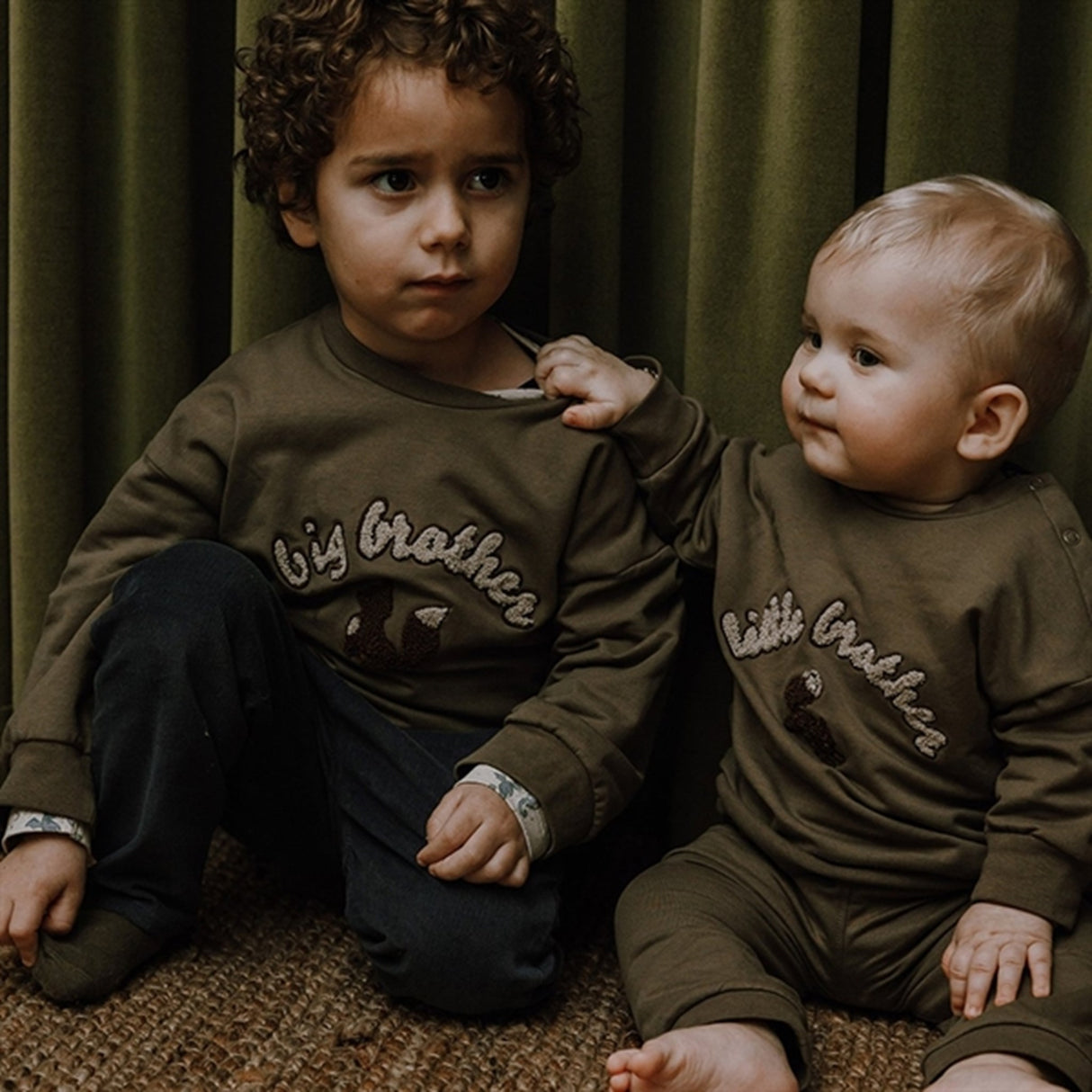 That's Mine Dusky Green Finley Little Brother Sweatshirt