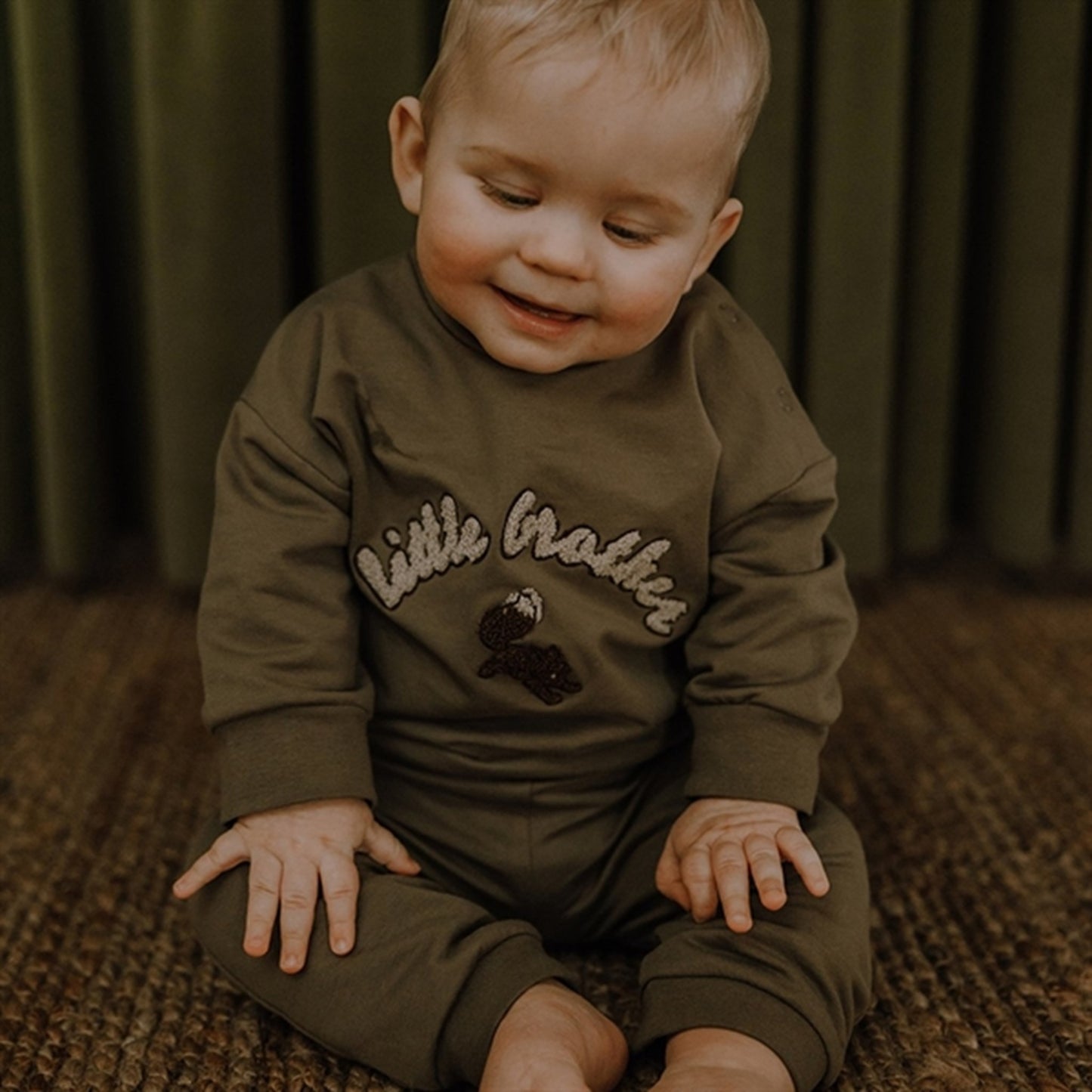 That's Mine Dusky Green Finley Little Brother Sweatshirt