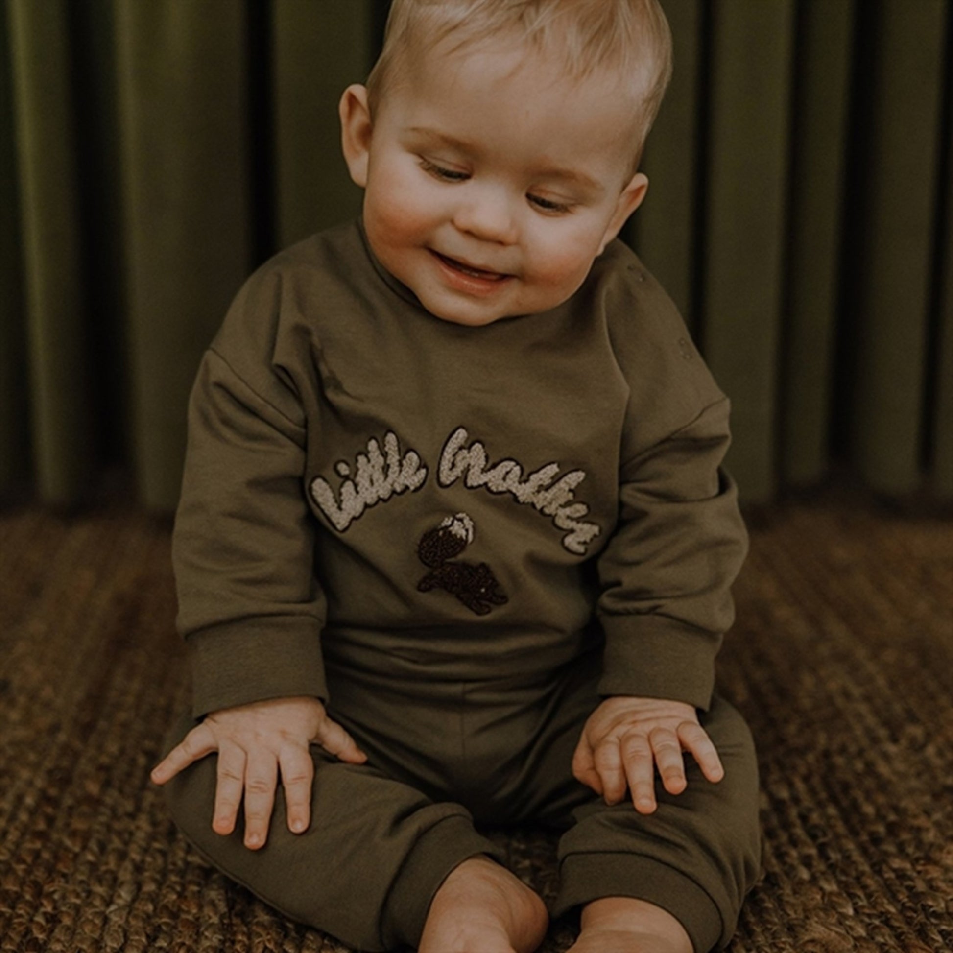 That's Mine Dusky Green Finley Little Brother Sweatshirt