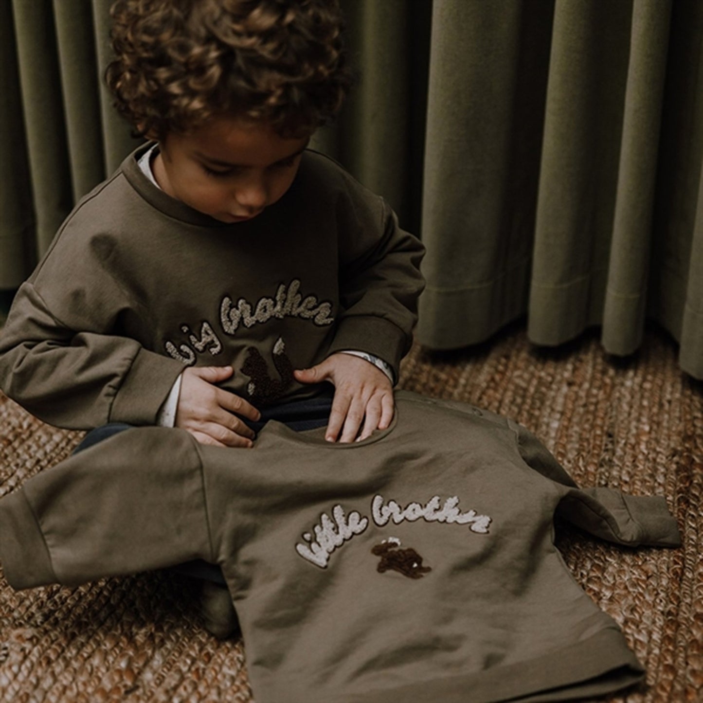 That's Mine Dusky Green Finley Little Brother Sweatshirt