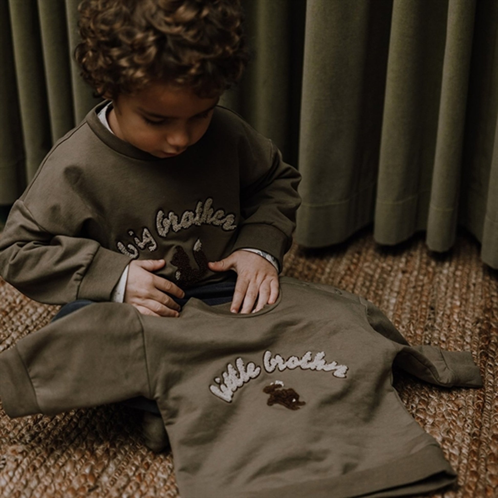 That's Mine Dusky Green Finley Little Brother Sweatshirt