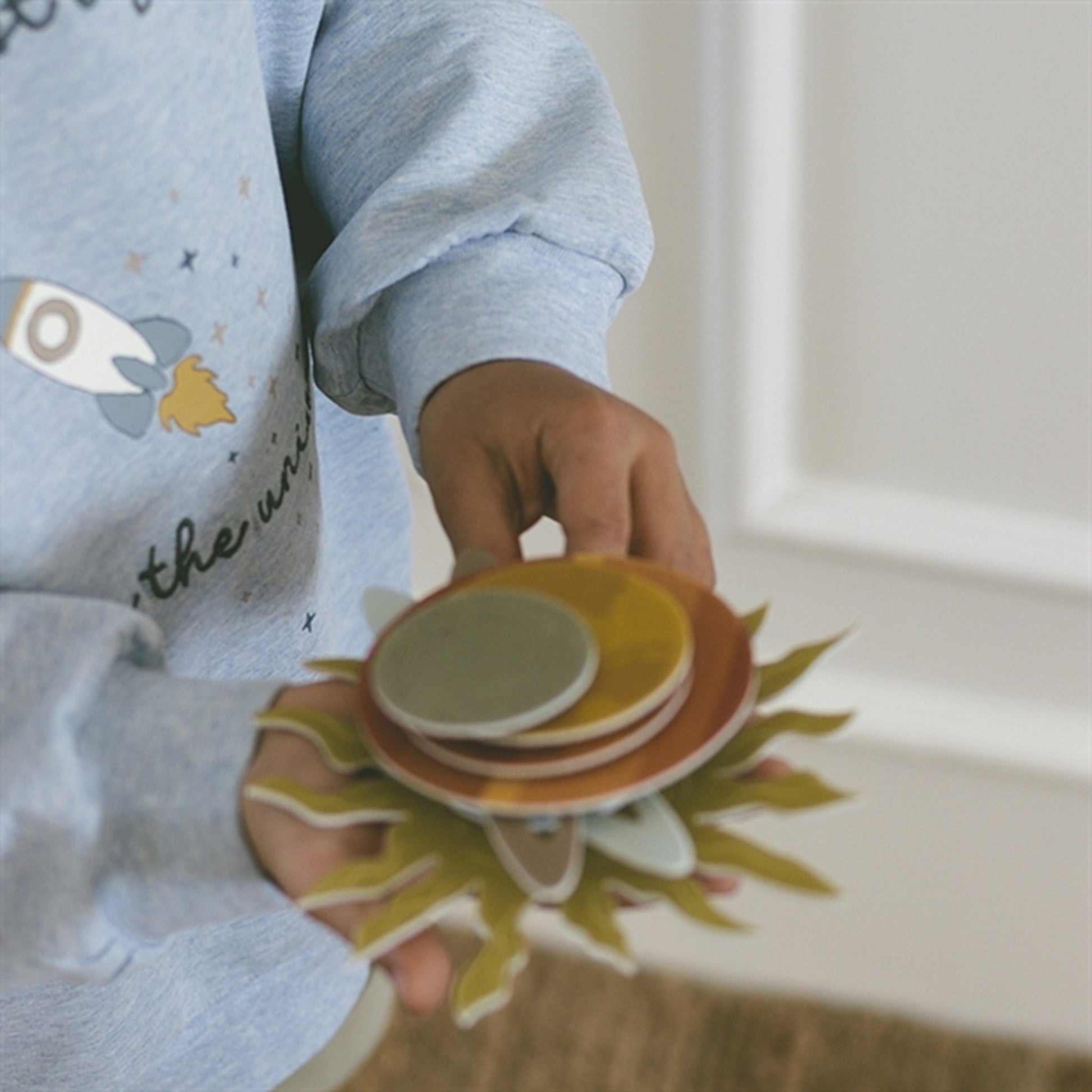 That's Mine Light Blue Melange Finley Little Brother Sweatshirt