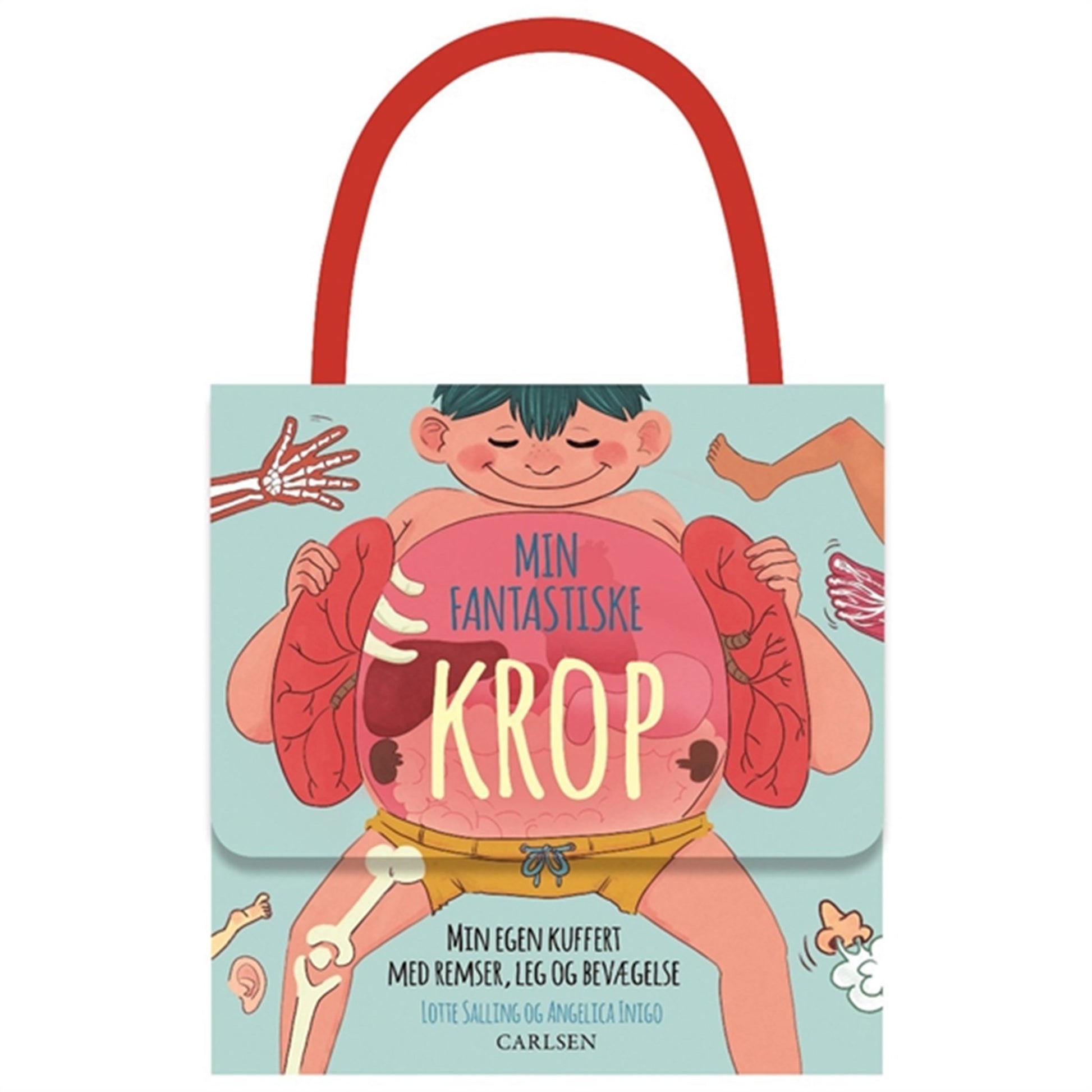 Forlaget Carlsen Min Fantastiske Krop - Min Egen Kuffert med Remser, Leg og Bevægelse