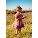Dolly by Le Petit Frilly Dress Mauve