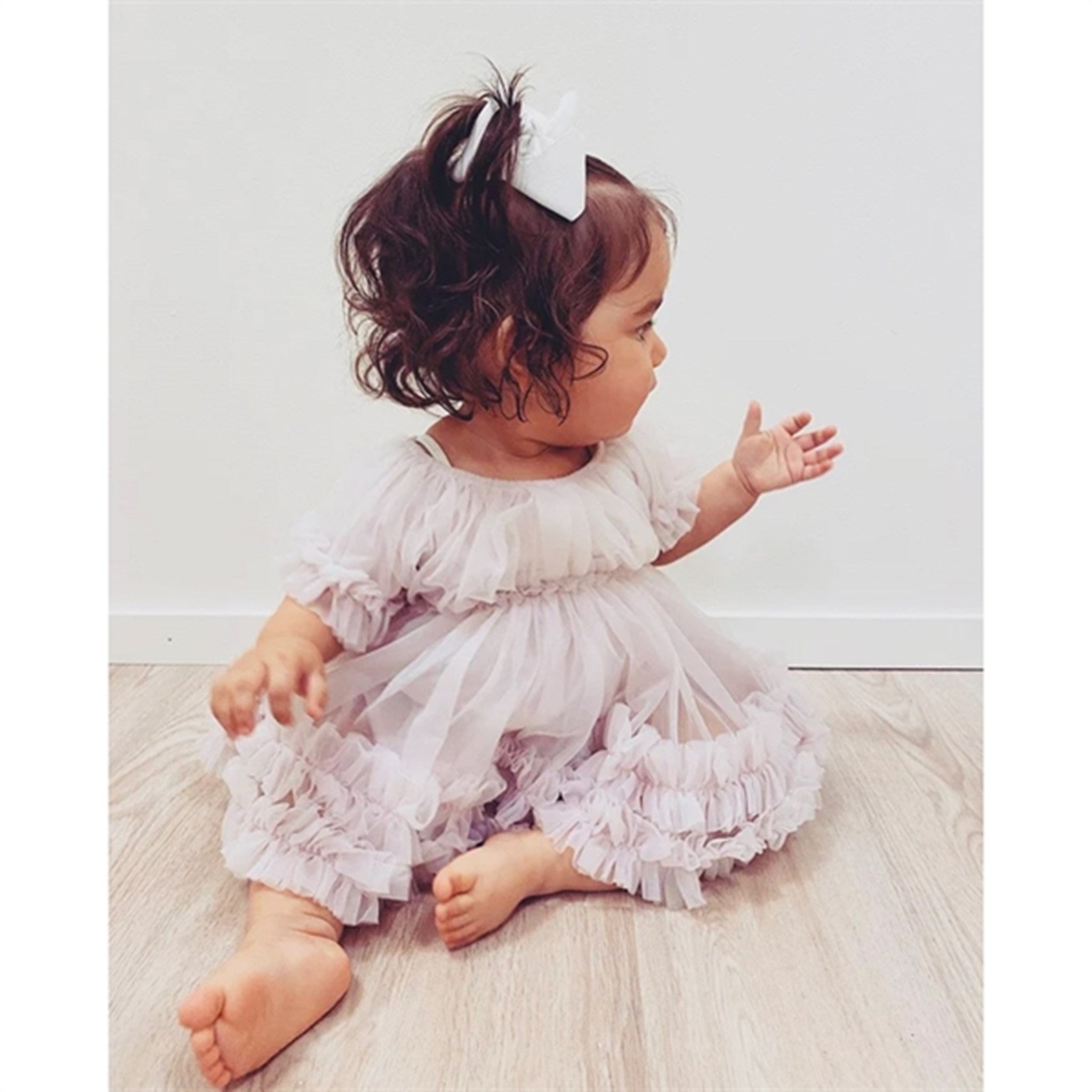 Dolly by Le Petit Frilly Dress Lavender 2