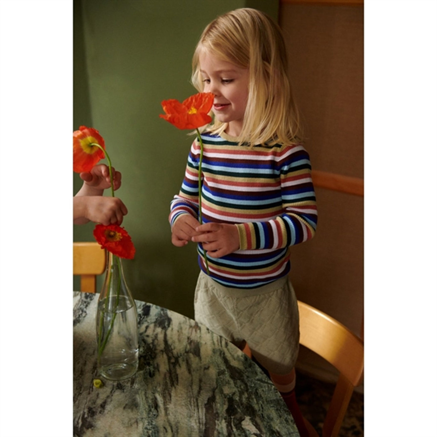 FUB Striped Rib Blouse Multi Stripe