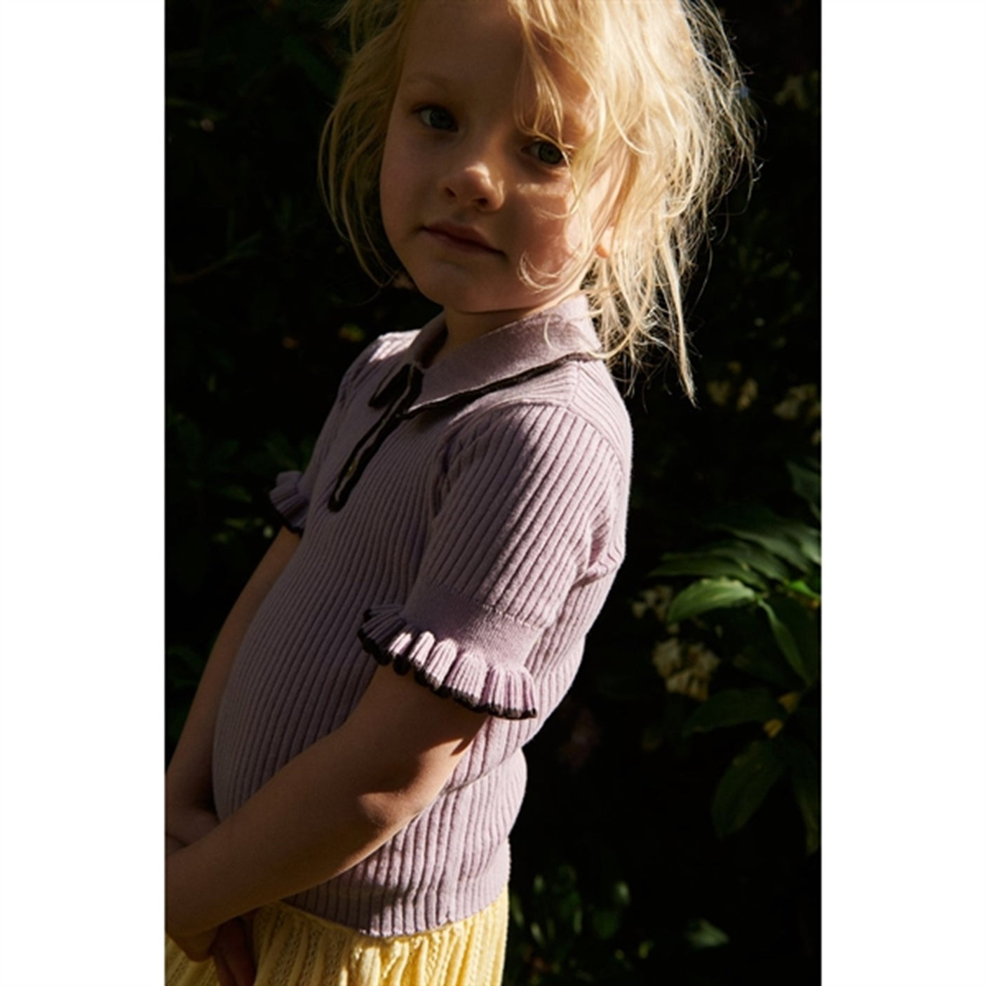 FUB Heather Rib Polo T-shirt