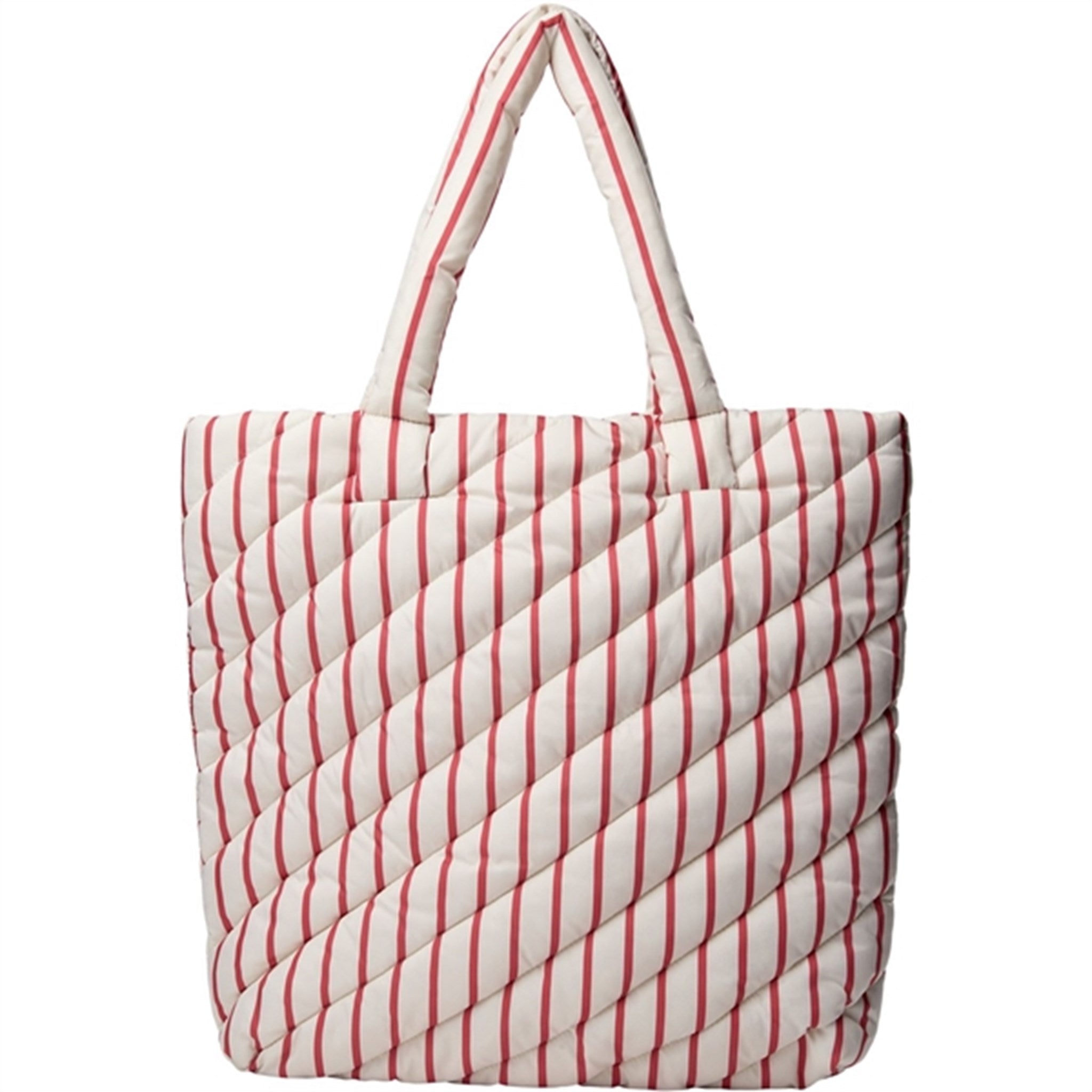 Sofie Schnoor Young Off White/ Berry Striped Totebag 3