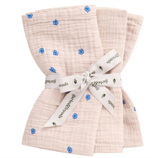 Garbo&Friends Muslin Burp Cloths Blueberry 3-pack