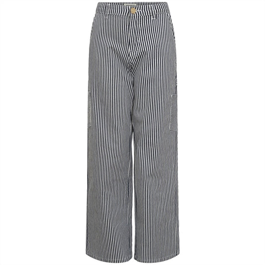 Sofie Schnoor Dark Blue Striped Pants