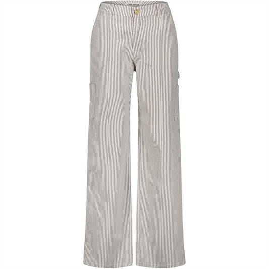 Sofie Schnoor Light Brown Striped Pants