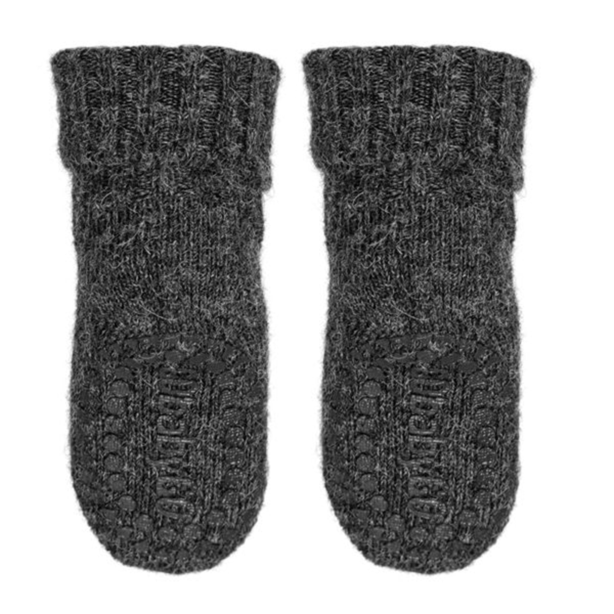 GObabyGO Alpaca Non-Slip Socks Dark Grey Melange