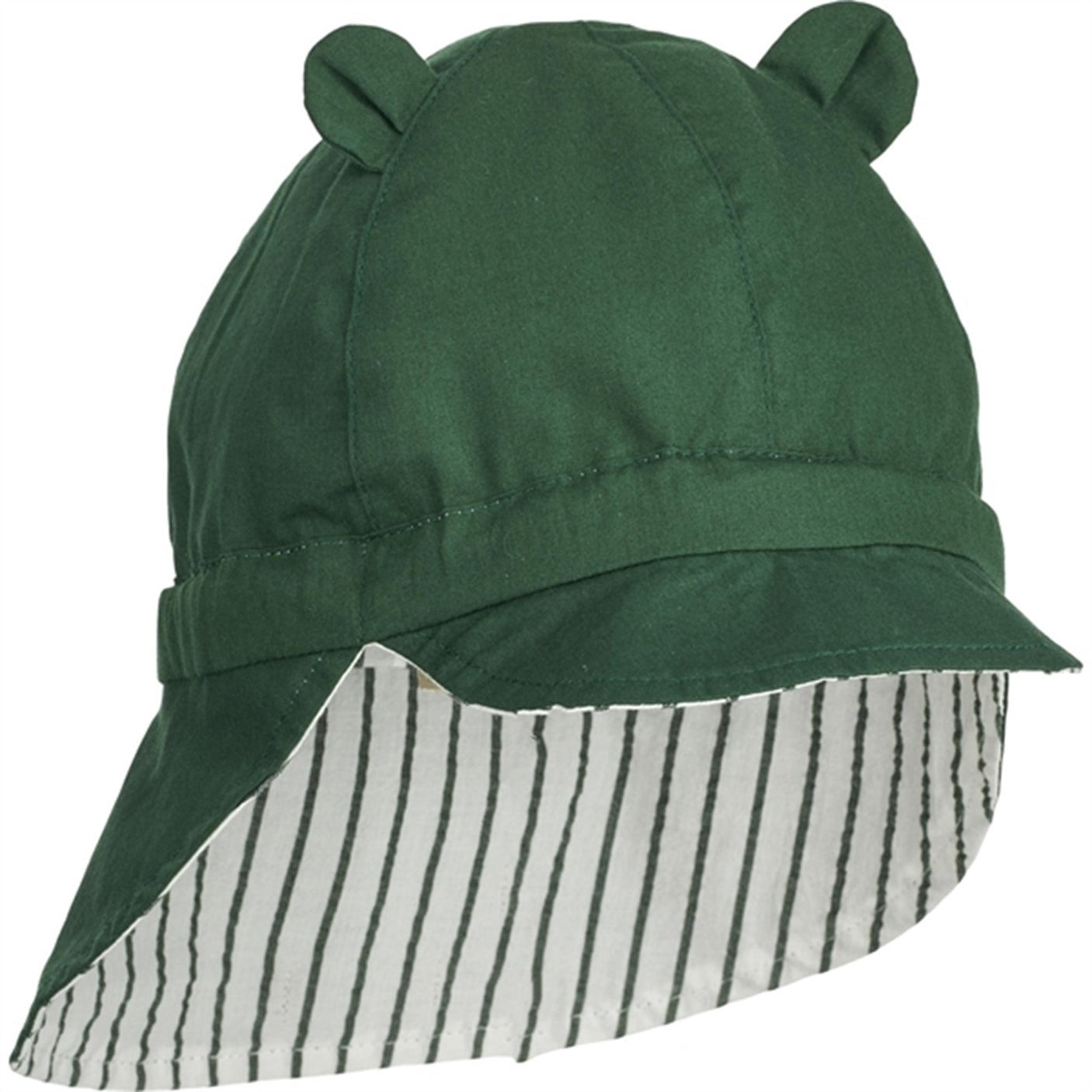 Liewood Gorm Sun Hat Stripes Garden Green/Creme De La Creme