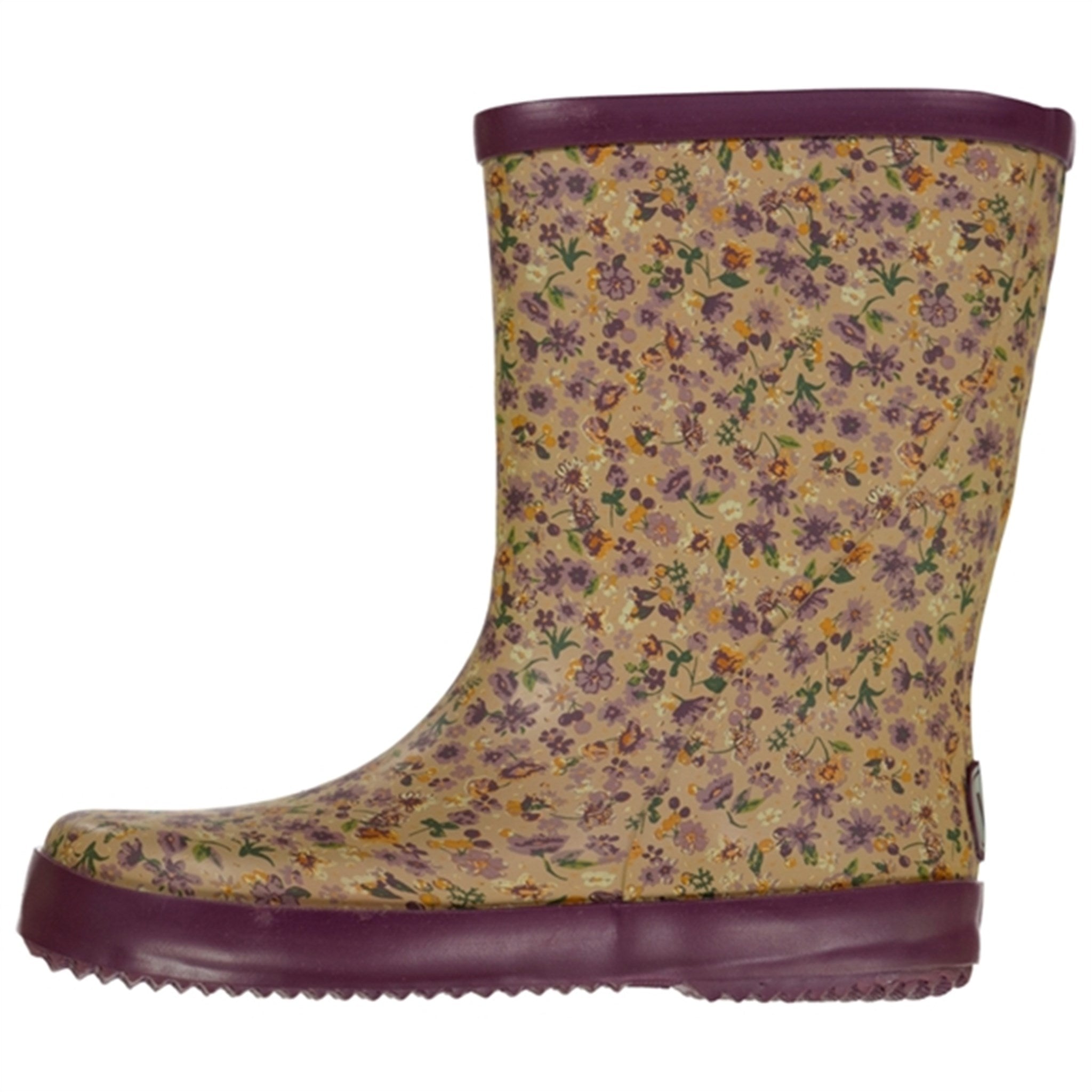 Wheat Rubber Boots Alpha Lilac FLowers