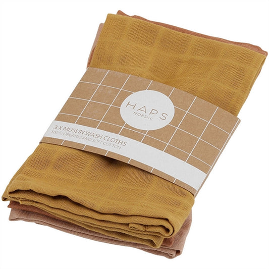 Haps Nordic Sui Muslin Cloths 3-pack Warm
