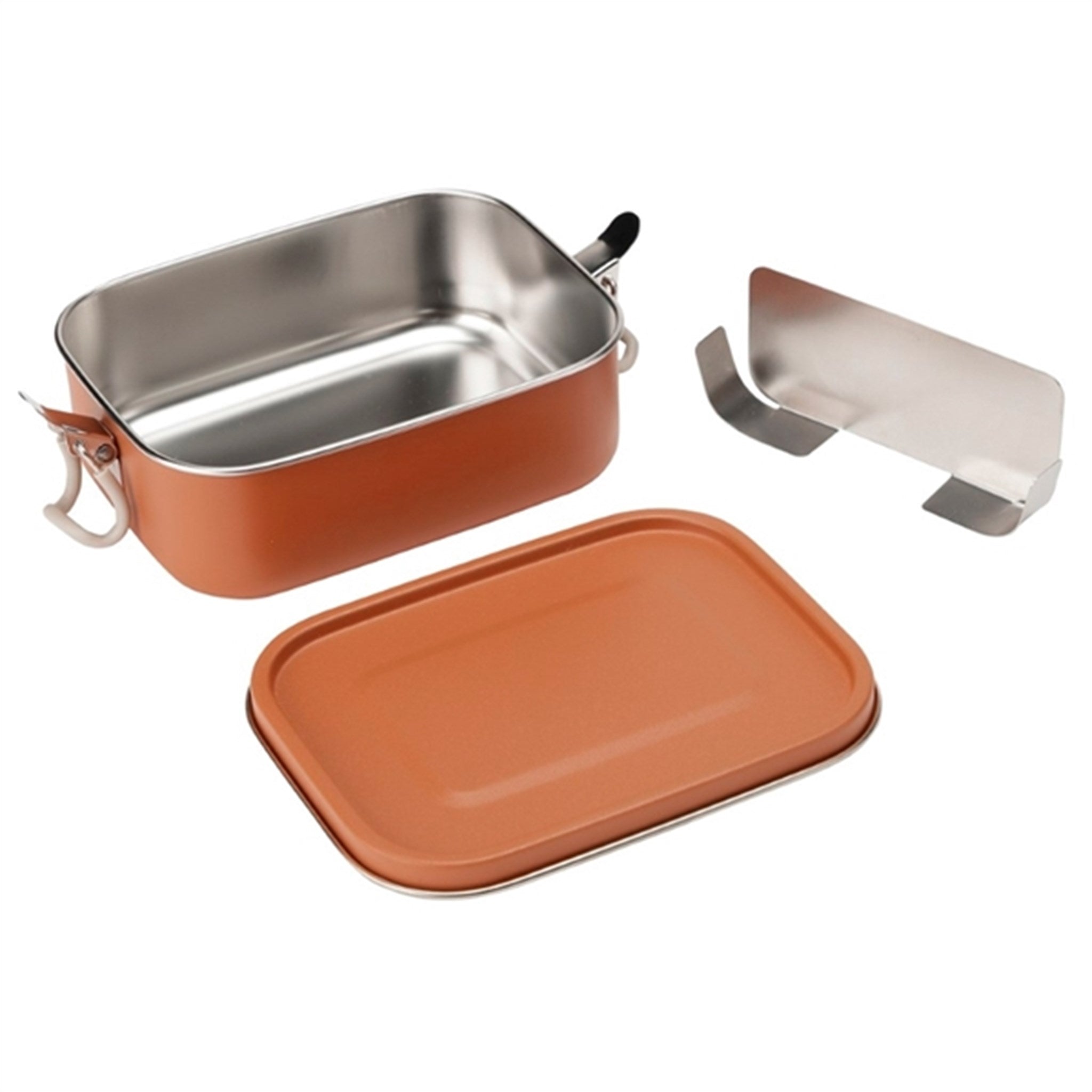 Haps Nordic Lunch Box with Removable Divider Terracotta 2