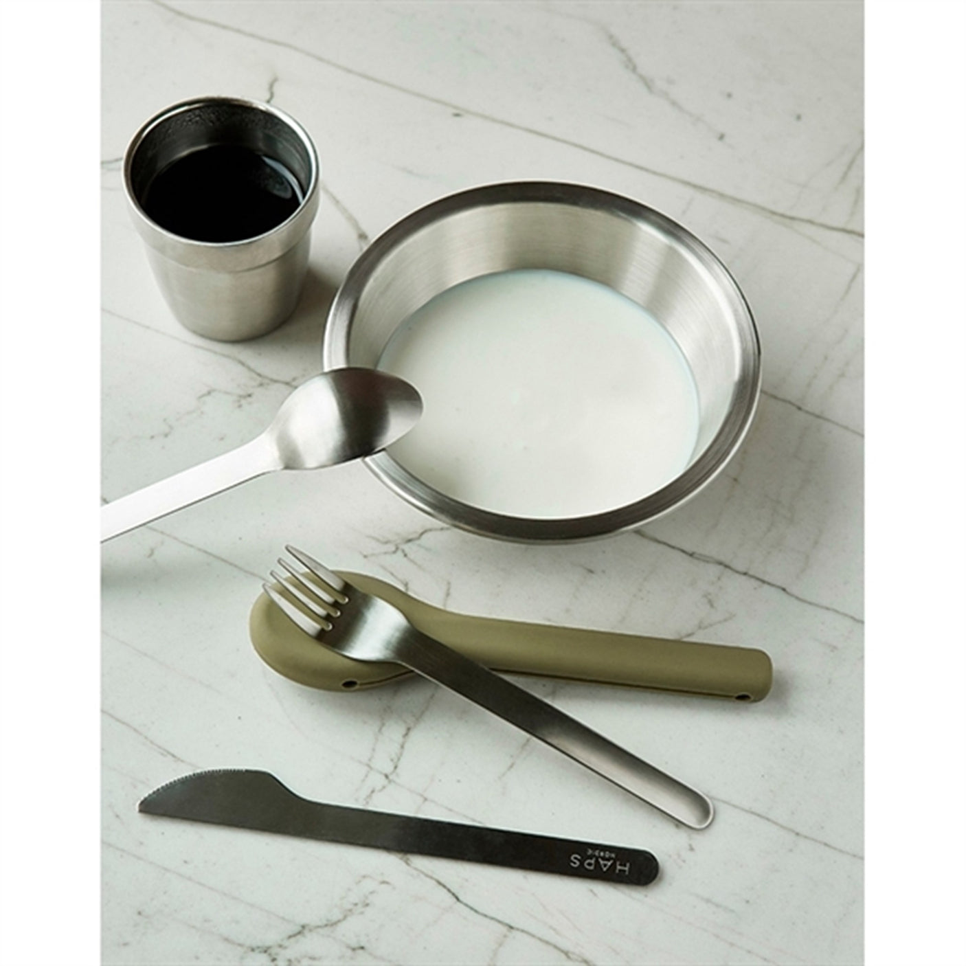 Haps Nordic Reuseable Picnic Bowls 4-pcs Steel