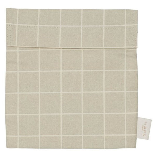 Haps Nordic Sandwich Bag Check Oyster Grey