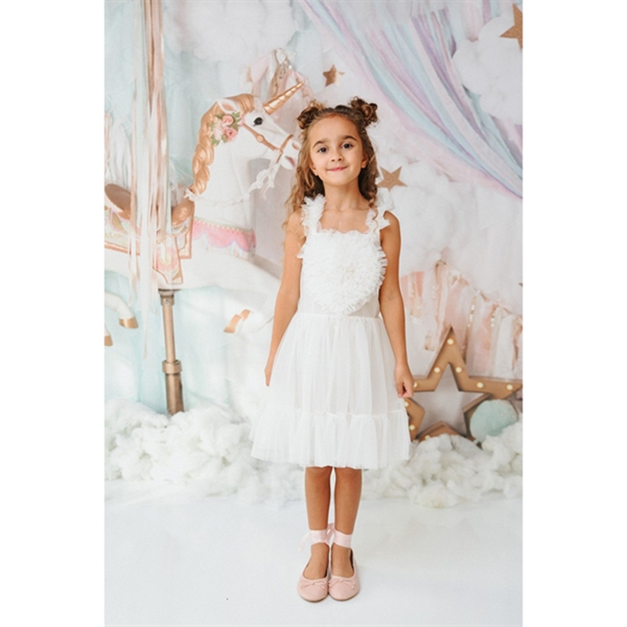 Dolly by Le Petit Heart Dress Lace Up Off White