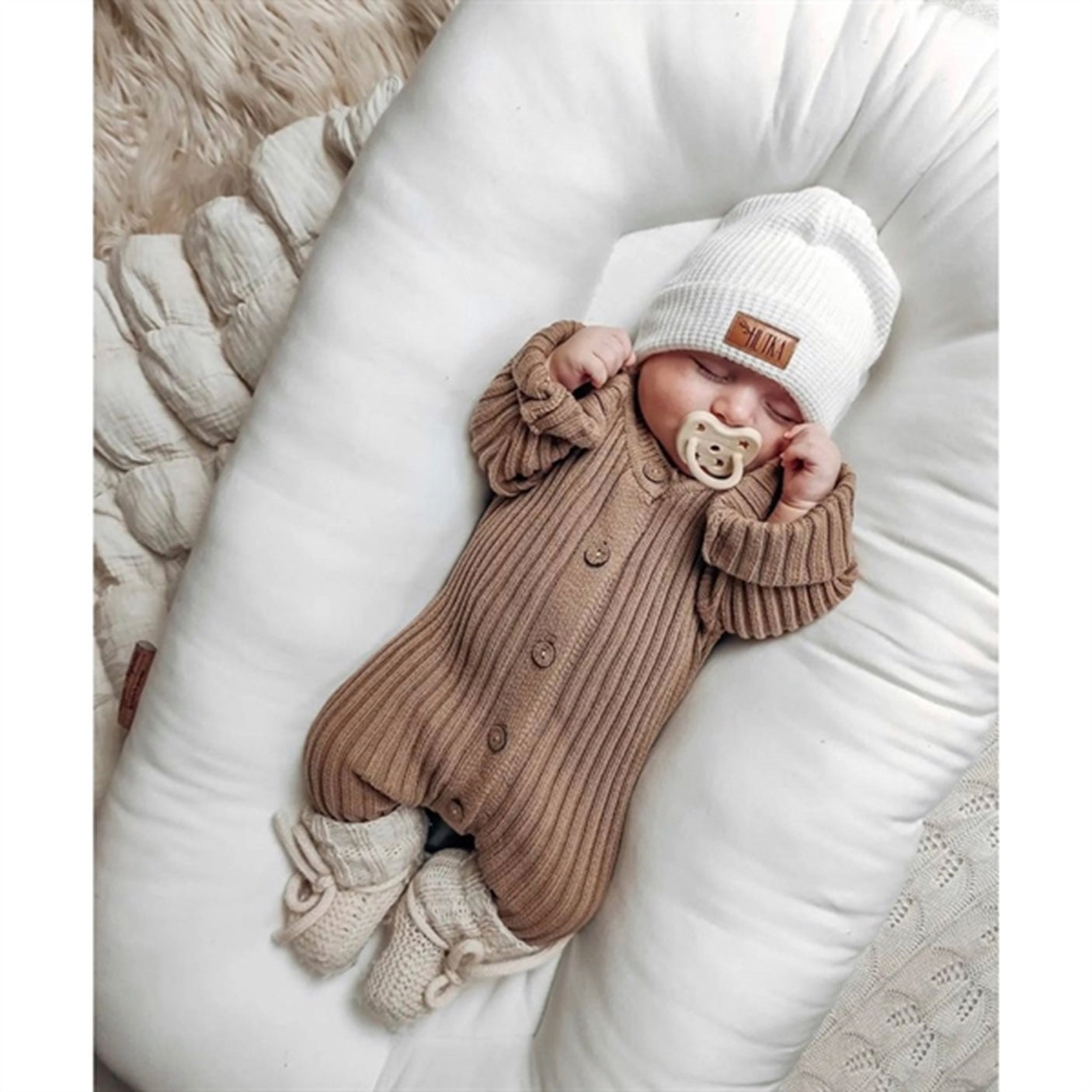 Hevea Pacifier Round 2-pack Powder Pink & Milky White 3