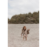 Petit Piao® Light Taupe Melange Cardigan Chunky Knit Cabel