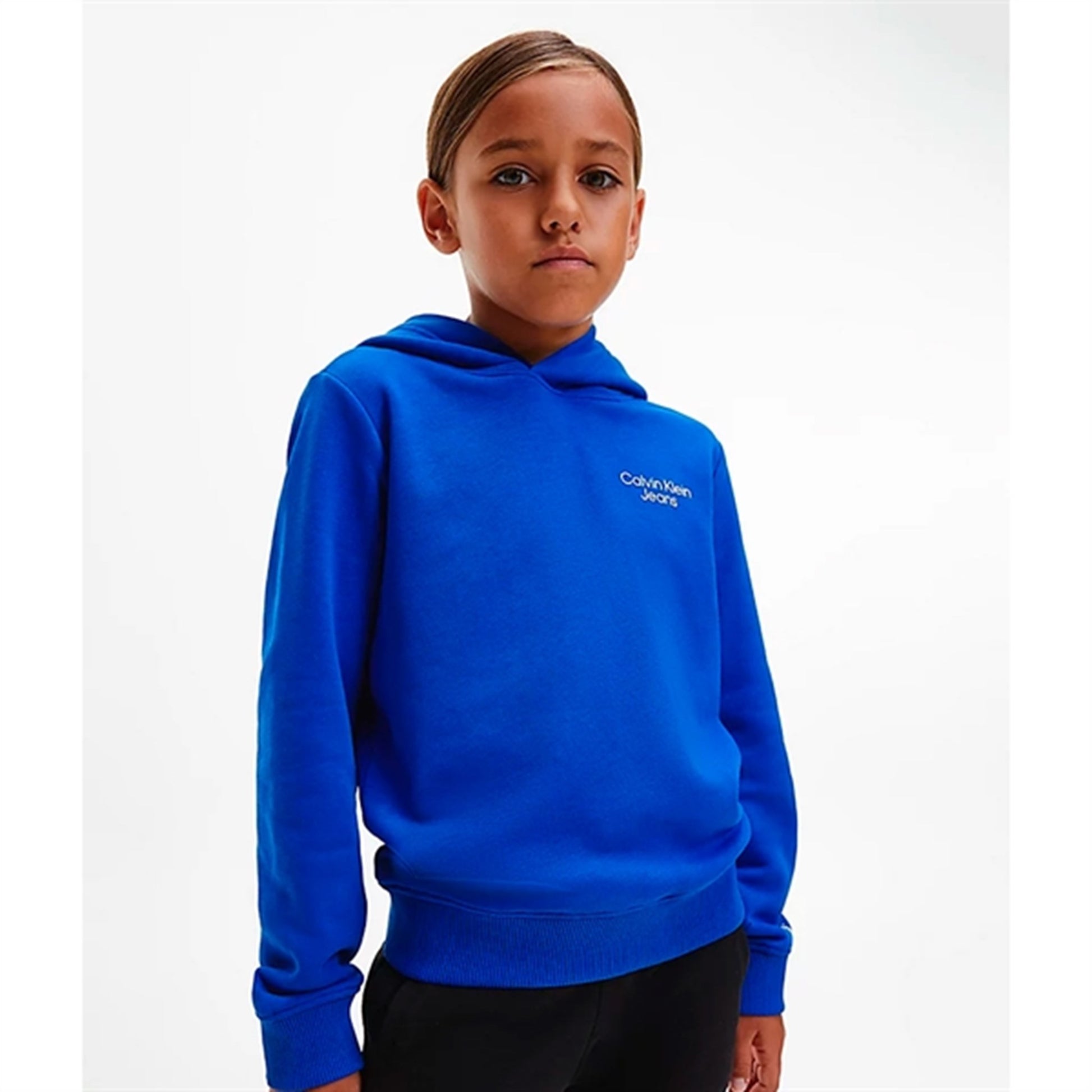 Calvin Klein Stack Logo Hoodie Ultra Blue