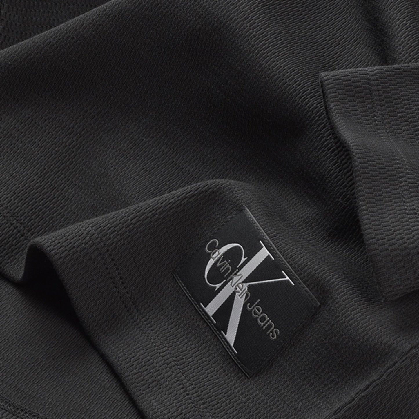 Calvin Klein Modern Waffle Blouse Black