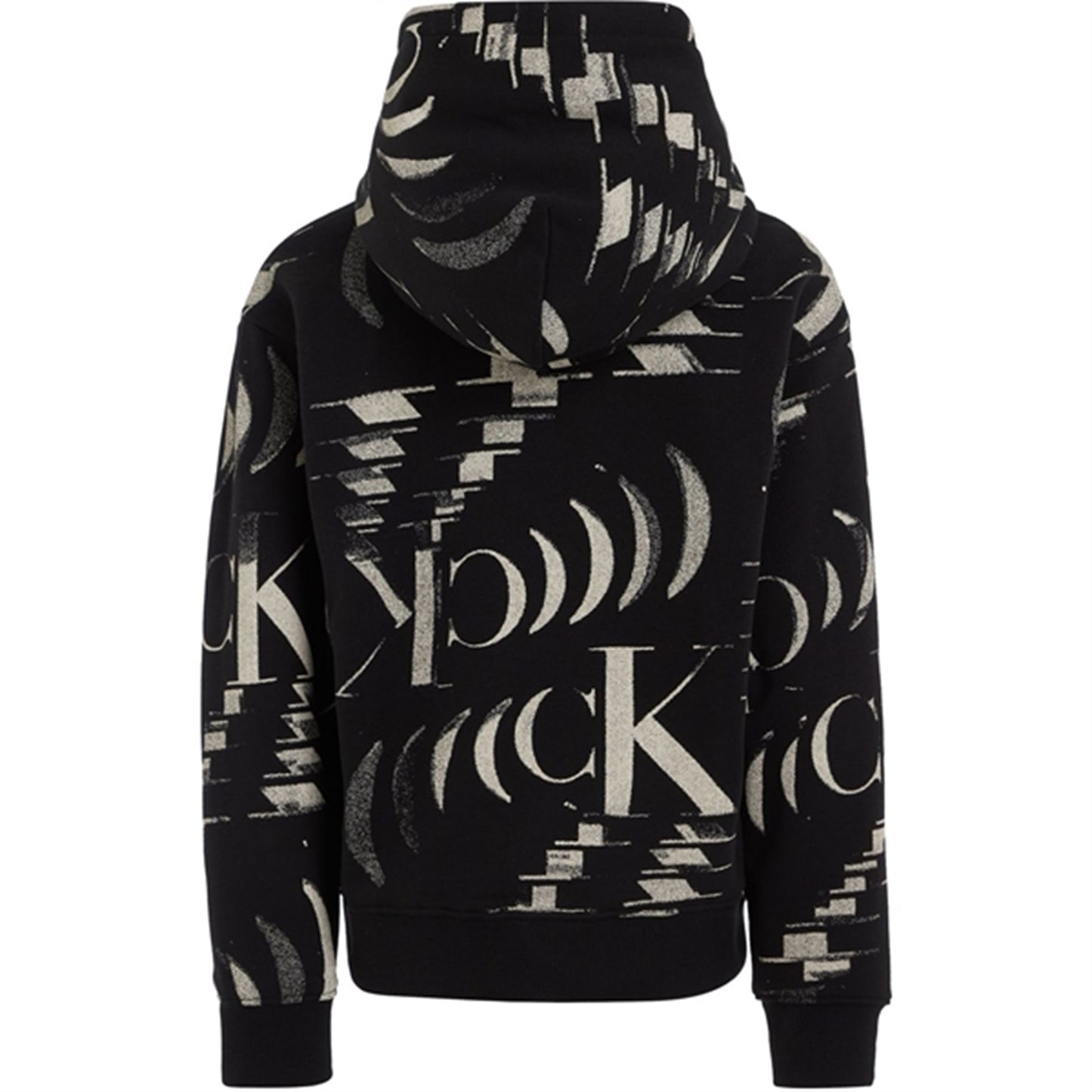 Calvin Klein Glitched Monogram Hoodie Aop Black