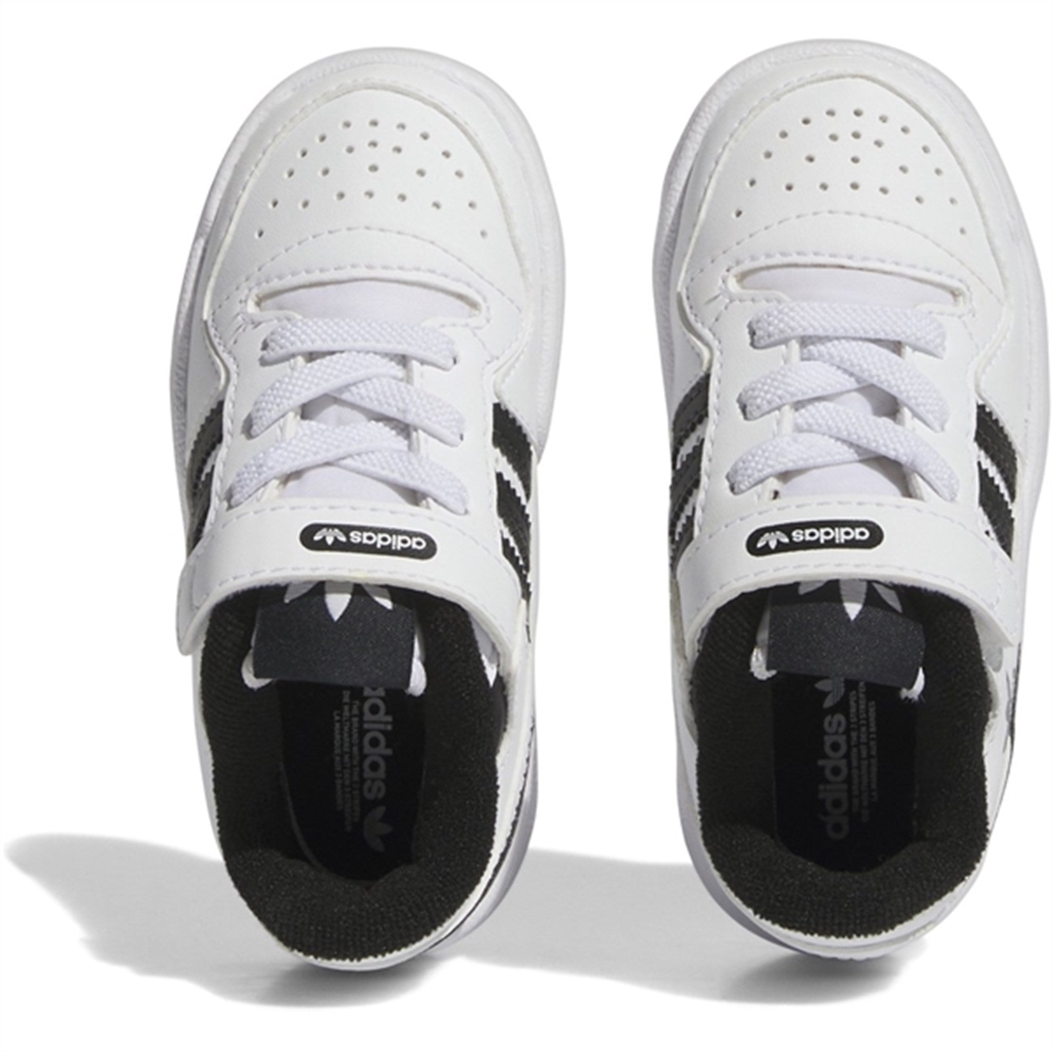 adidas Originals Forum Low 婴儿款黑/白色运动鞋 2