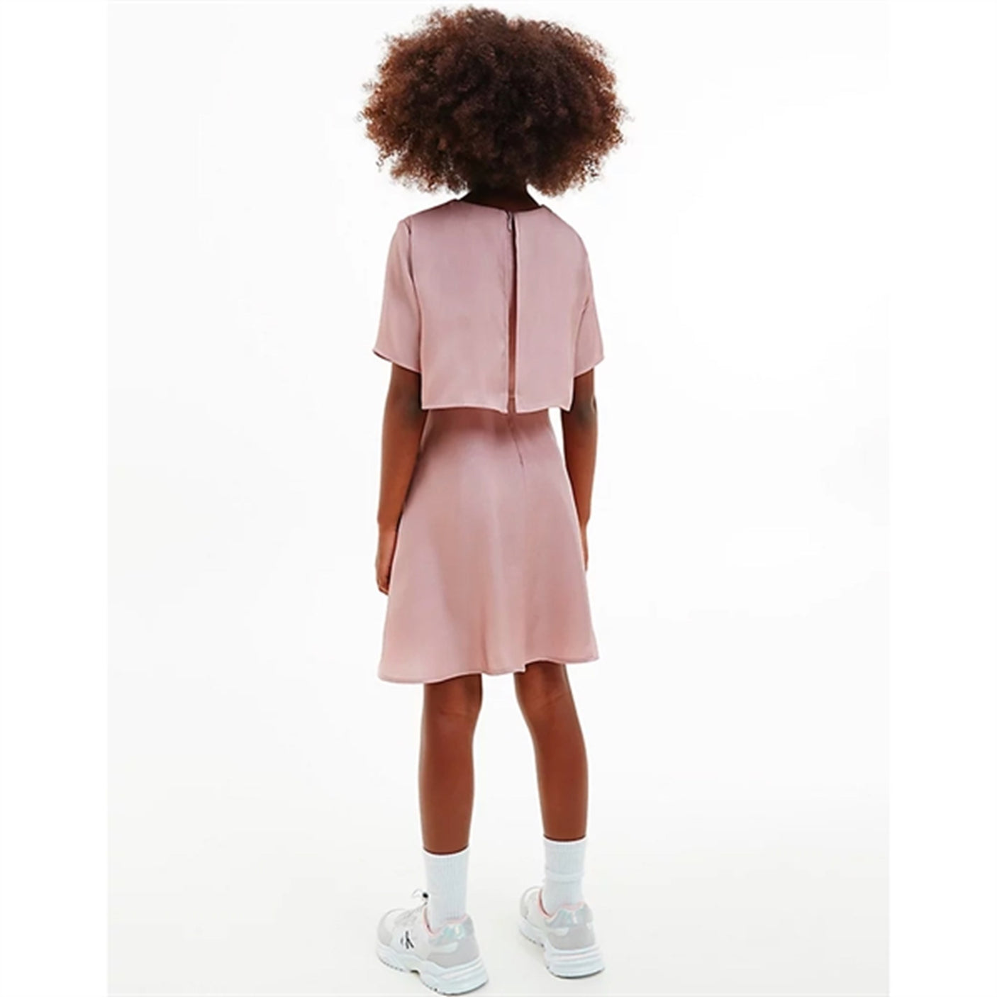 Calvin Klein Metallic Shine Dress Dark Blush
