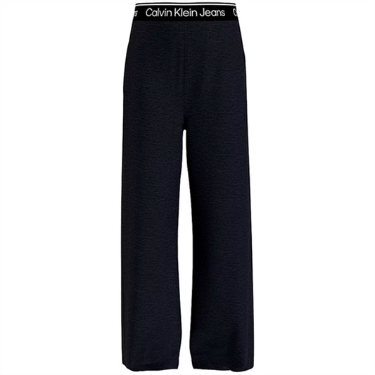 Calvin Klein Logo Tape Punto Strik Pants Black
