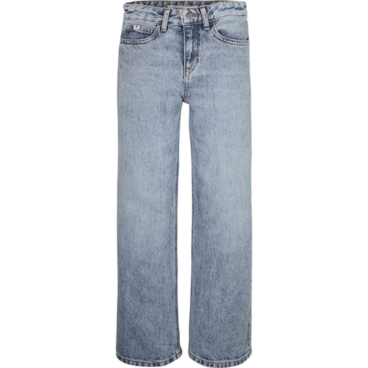 Calvin Klein Wide Leg Pants Salt Pepper Light