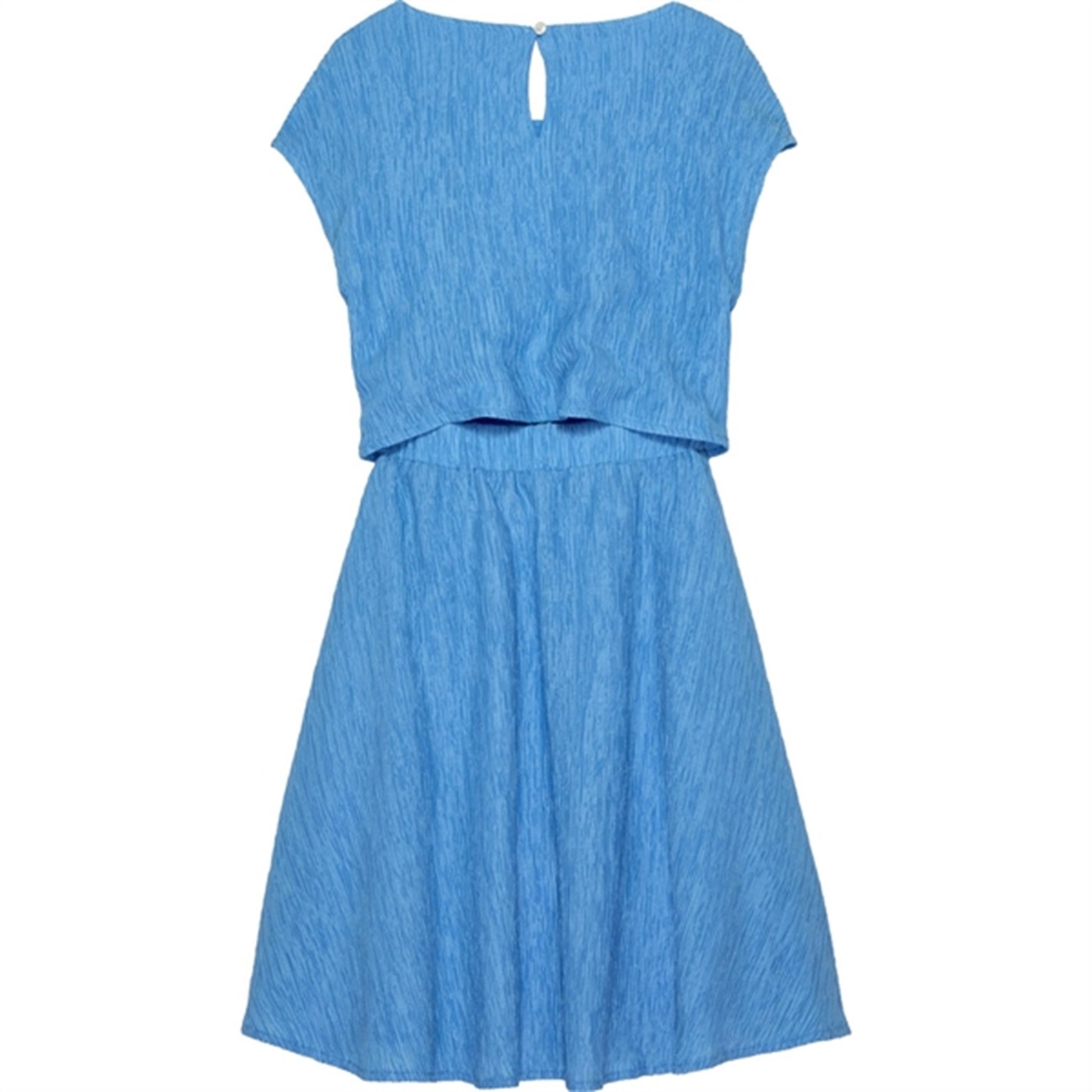 Calvin Klein Crinkle Fit Flare Dress Blue Crush