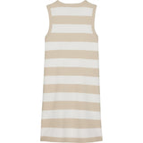 Calvin Klein Rib Dress Bright White/Classic Beige