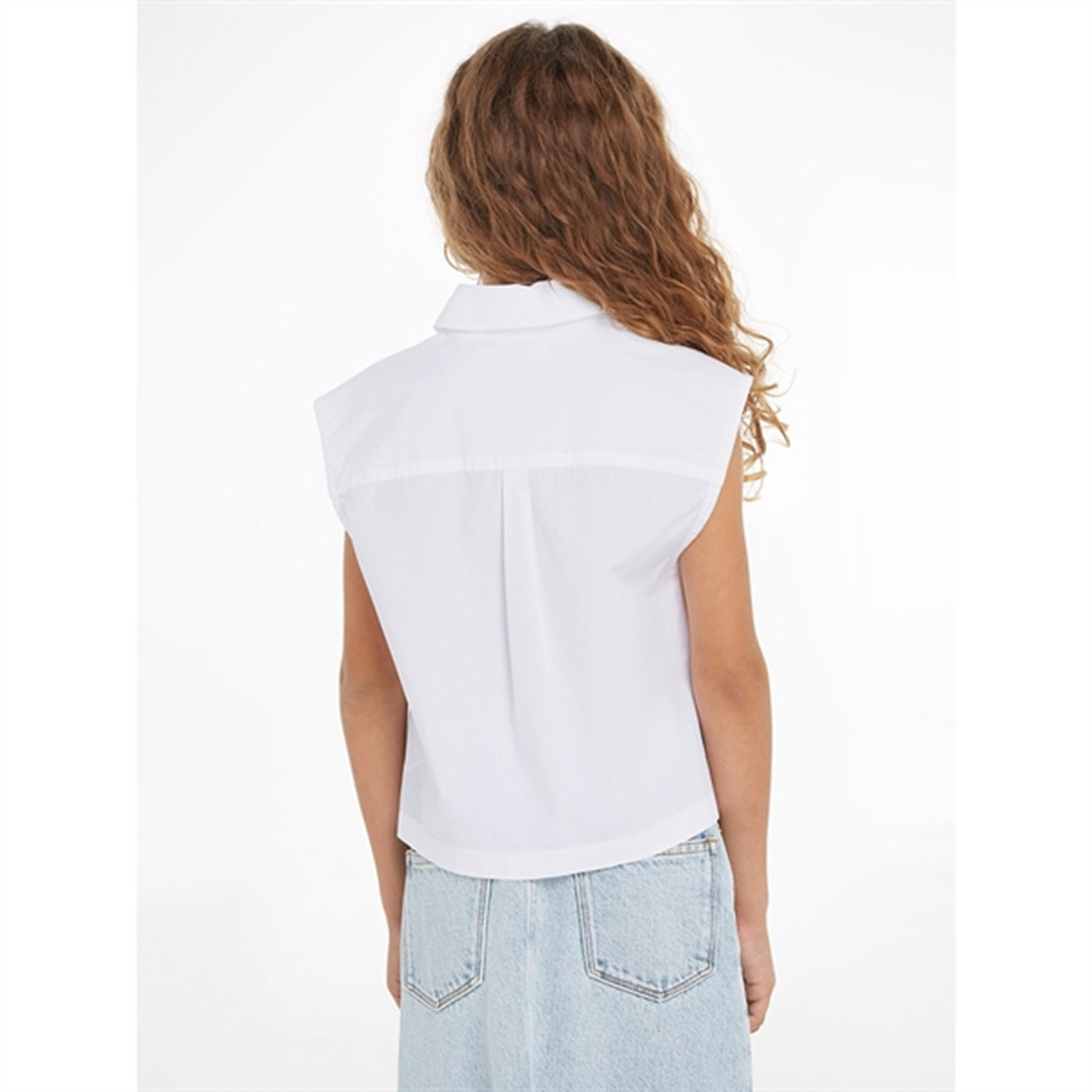Calvin Klein Monogram Sleeveless Shirt Bright White