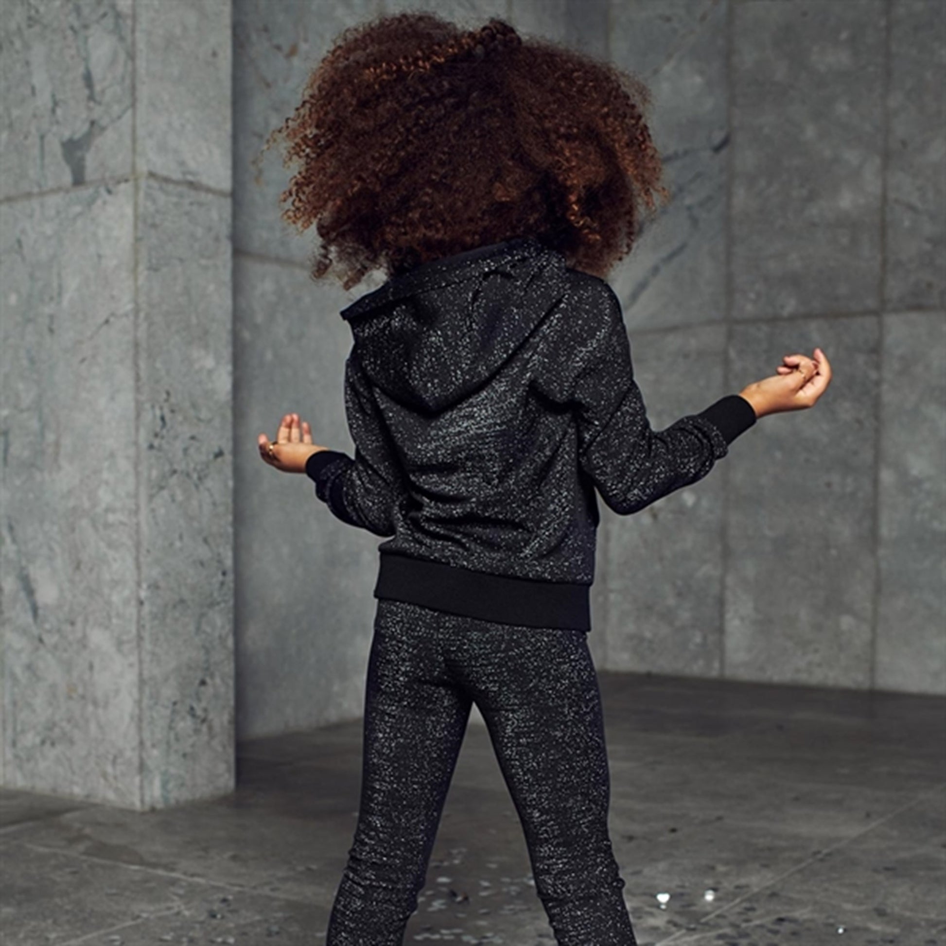 Kids ONLY Black Glitter Mady Hoodie