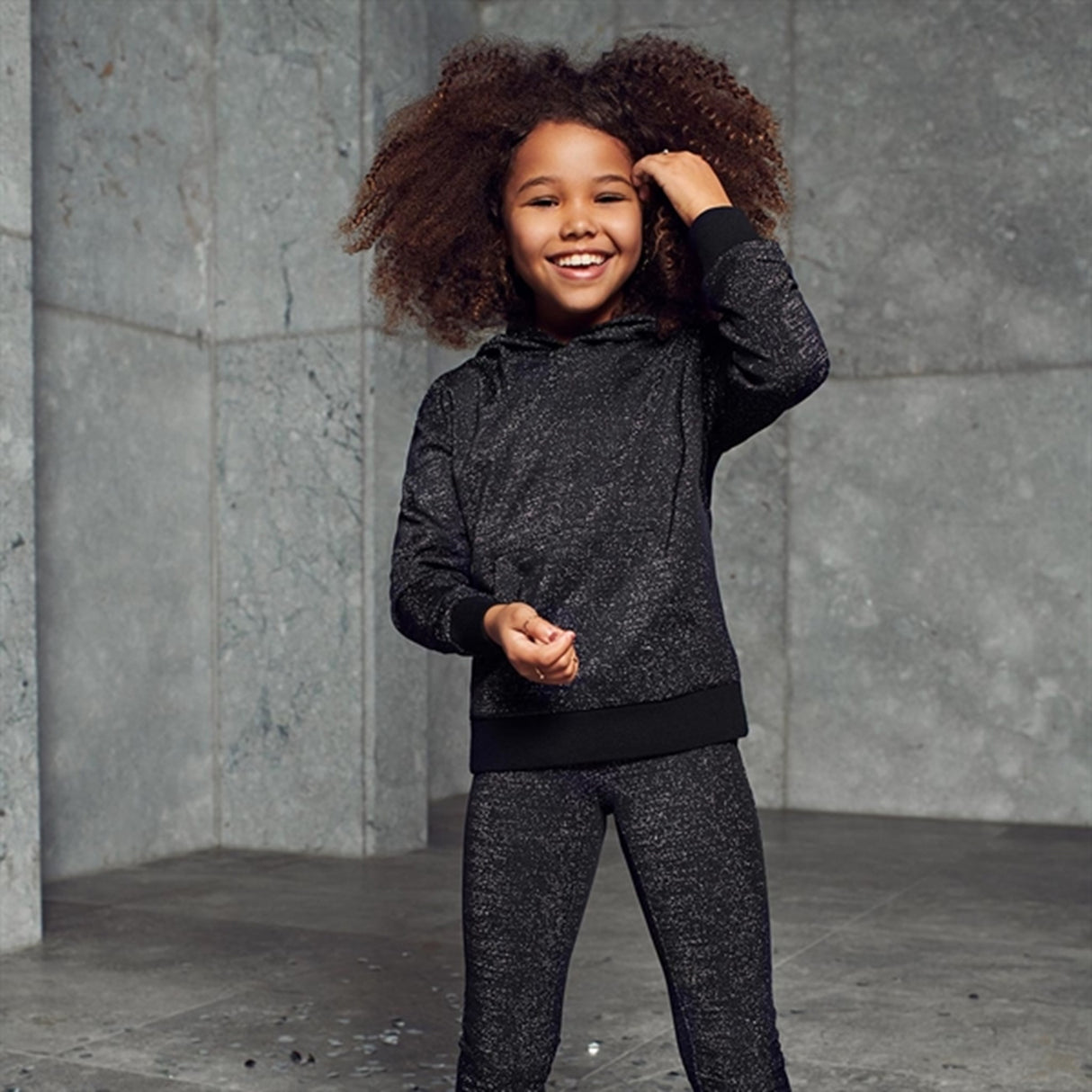 Kids ONLY Black Glitter Mady Hoodie
