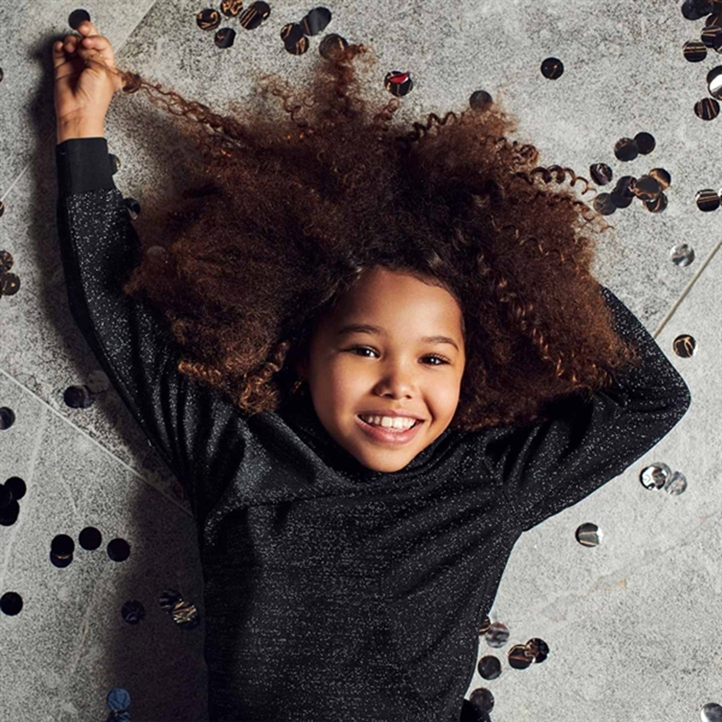 Kids ONLY Black Glitter Mady Hoodie