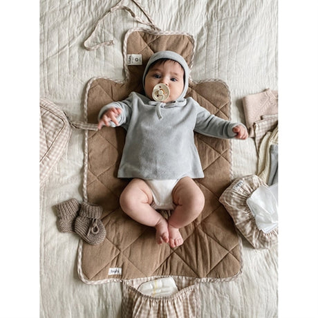 Lalaby Changing Mat Beige Gingham
