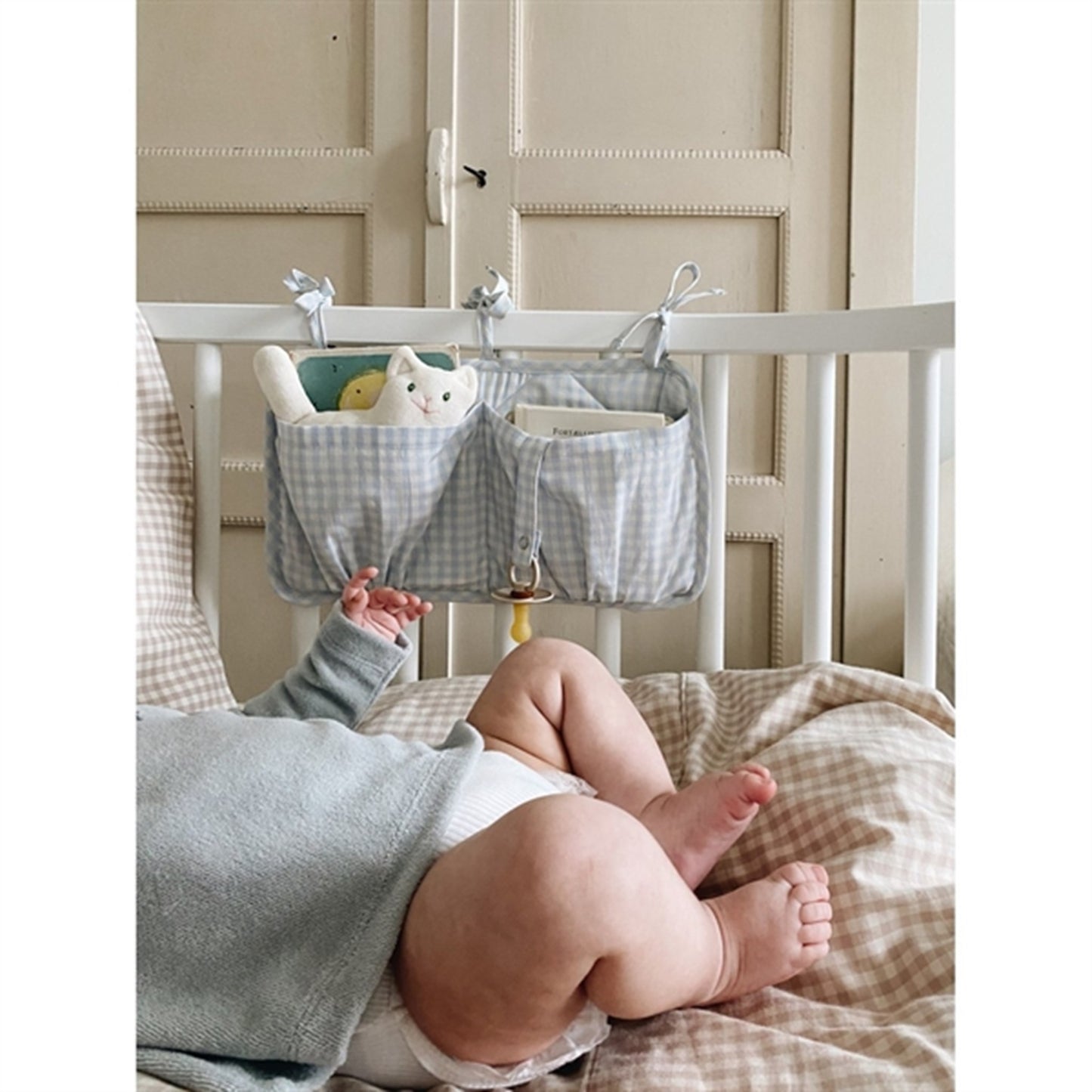 Lalaby Bed Pocket Blue Gingham