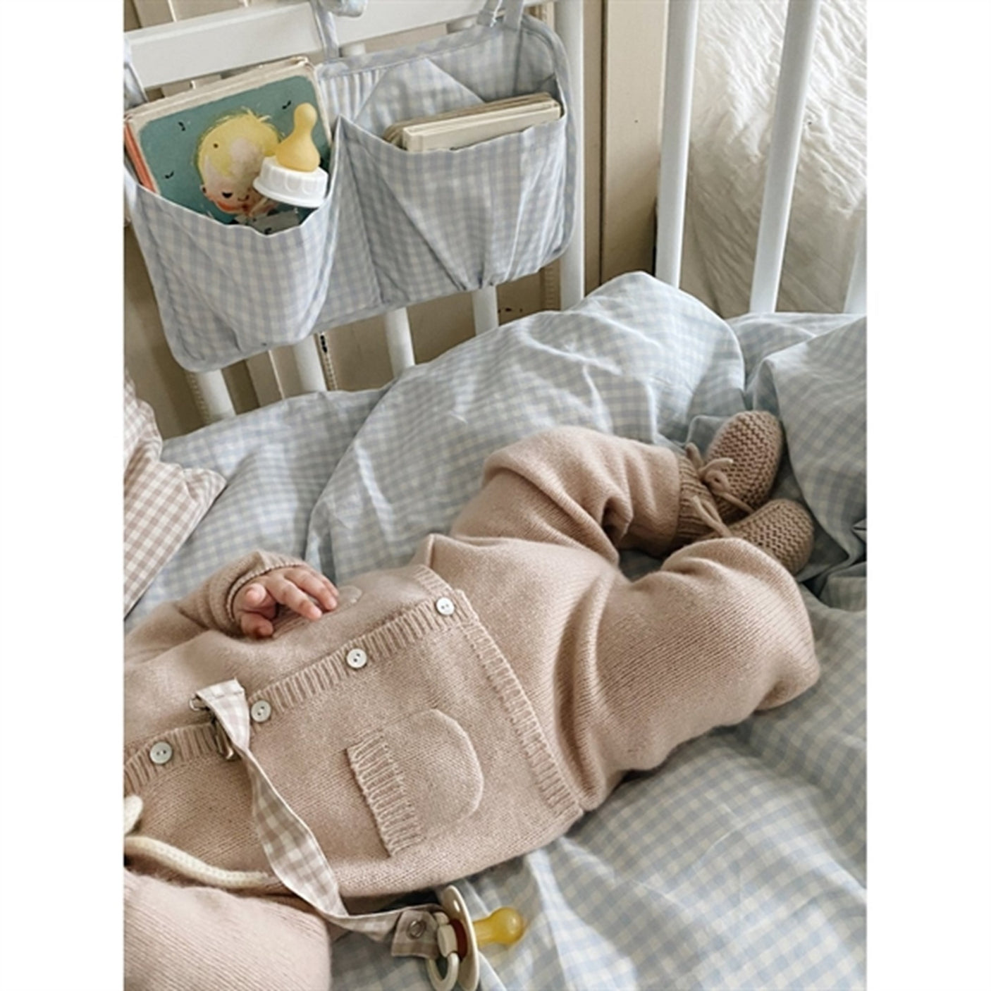 Lalaby Bed Pocket Blue Gingham