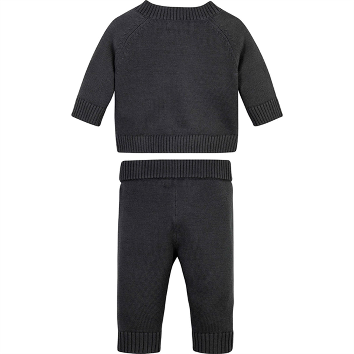 Calvin Klein Metallic Monogram Knit Sweater Sæt Dark Grey