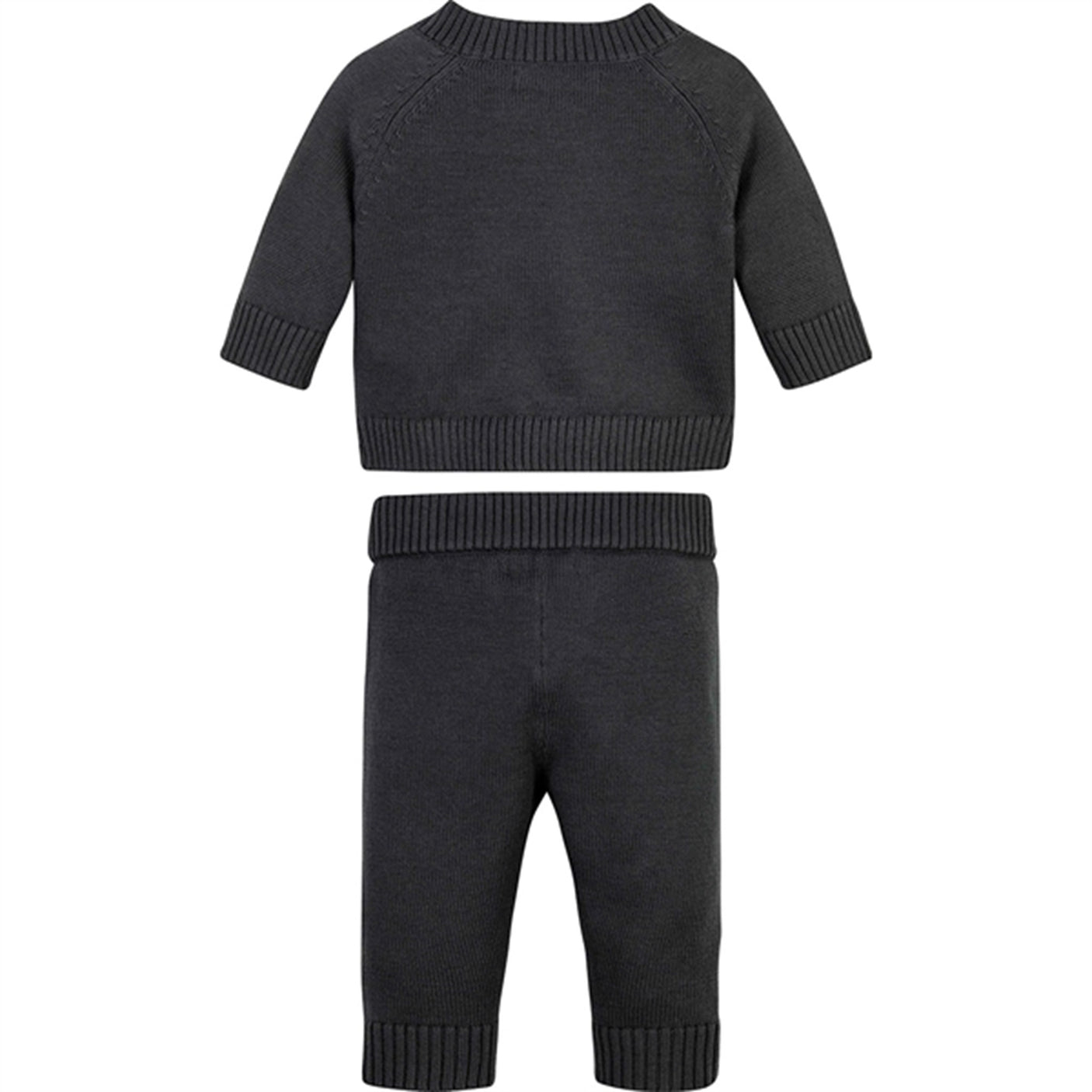 Calvin Klein Metallic Monogram Knit Sweater Sæt Dark Grey