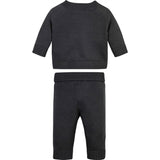 Calvin Klein Metallic Monogram Knit Sweater Sæt Dark Grey