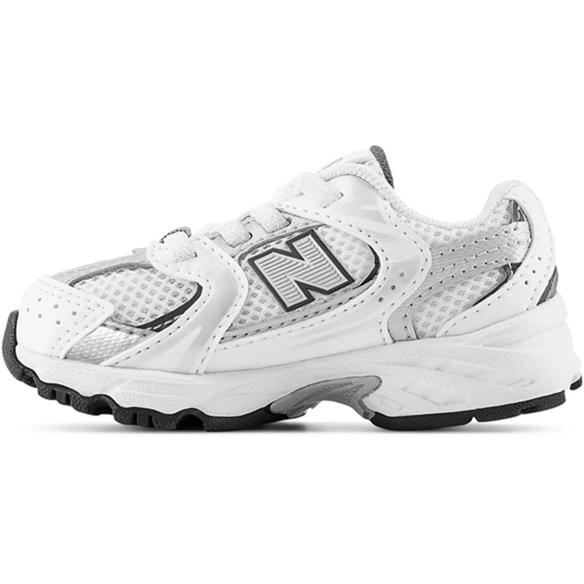 New Balance 530 儿童弹力鞋带运动鞋 - 白色 2