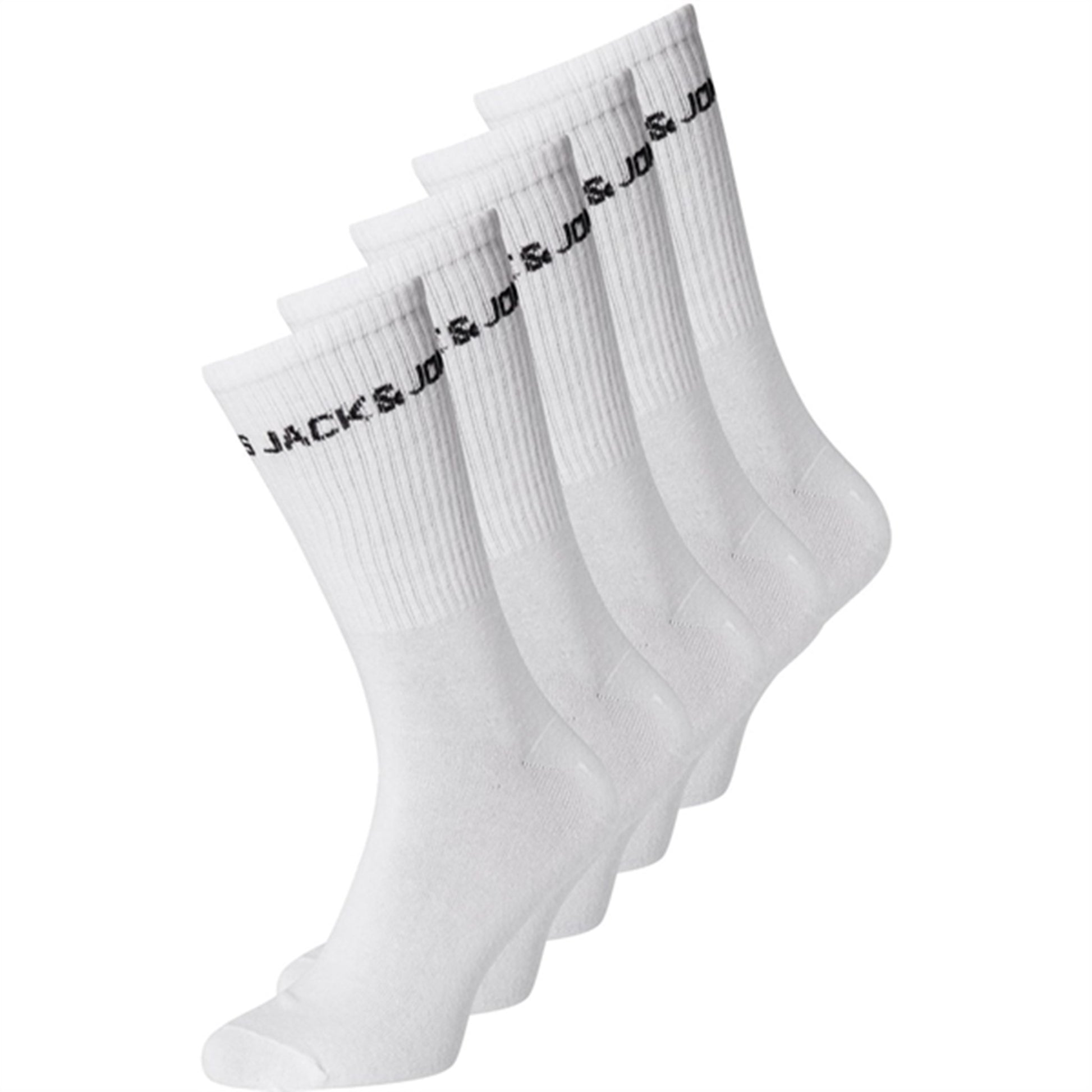 Jack & Jones Junior White Basic Logo Tennis Socks 5-pack Noos