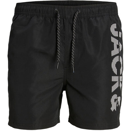 Jack & Jones Junior Black Fiji Swim Trunks Spice Logo