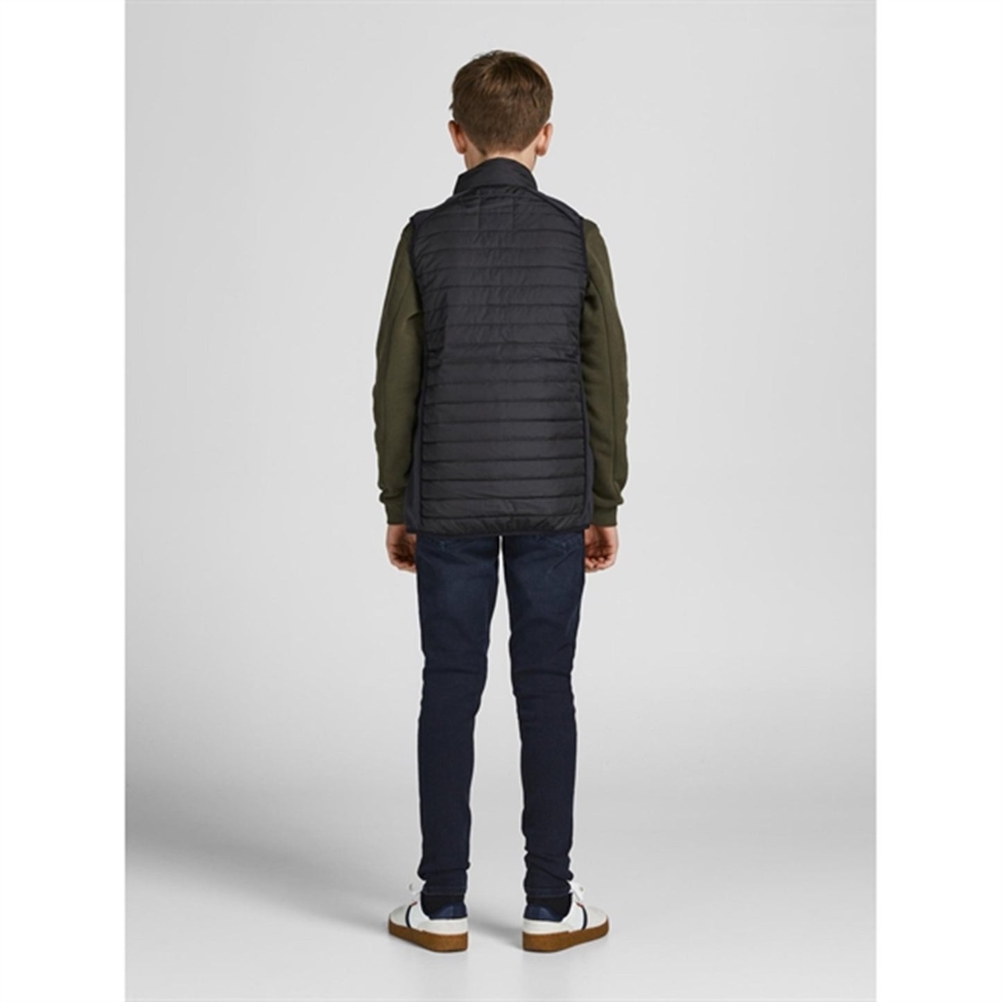 Jack & Jones Junior Black Multi Quilted Vest Noos
