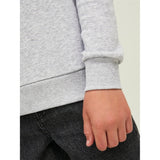 Jack & Jones Junior Light Grey Melange Logo Sweat Hoodie Noos